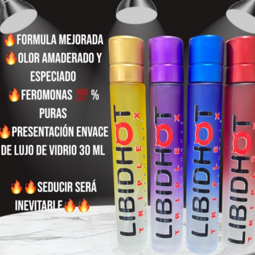 PERFUME DE FEROMONAS LIBIDHOT ( PRESENTACION VIDRIO Y CAJA-BOLSA DE PROTECCION)